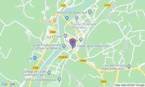 Localisation Bedarieux - 34600