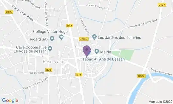 Localisation Bessan - 34550