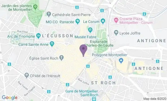Localisation Montpellier Comedie - 34000