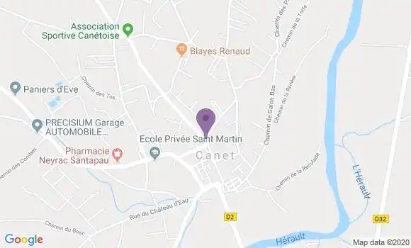 Localisation Canet Bp - 34800