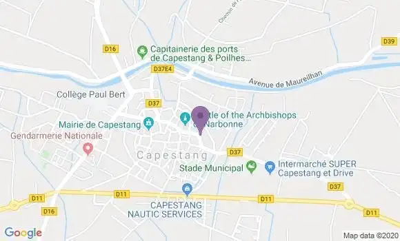 Localisation Capestang - 34310
