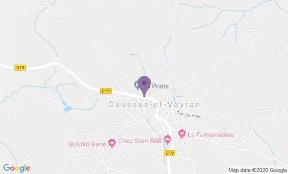 Localisation Causses et Veyran Ap - 34490