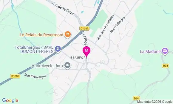 Localisation Beaufort - 39190