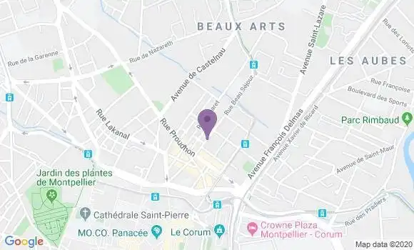 Localisation Montpellier Beaux Arts - 34000