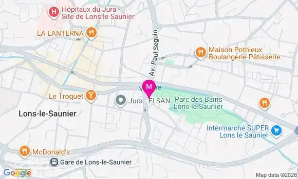 Localisation Lons le Saunier - 39000