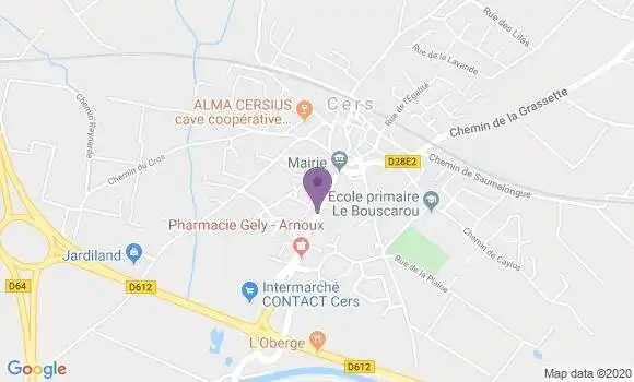 Localisation Cers Bp - 34420