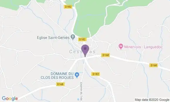 Localisation Cesseras Ap - 34210