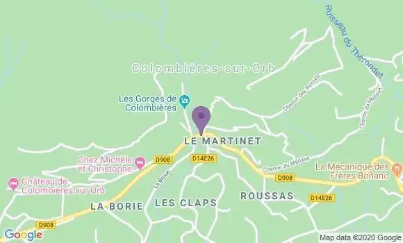 Localisation Colombieres sur Orb Bp - 34390