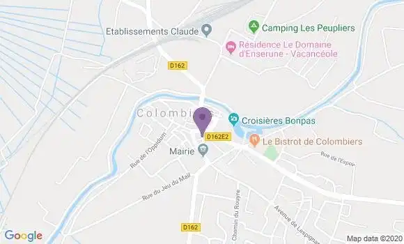 Localisation Colombiers Bp - 34440