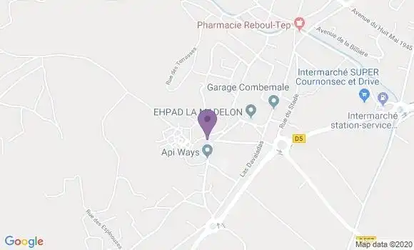 Localisation Cournonsec Bp - 34660
