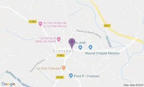 Localisation Creissan Ap - 34370