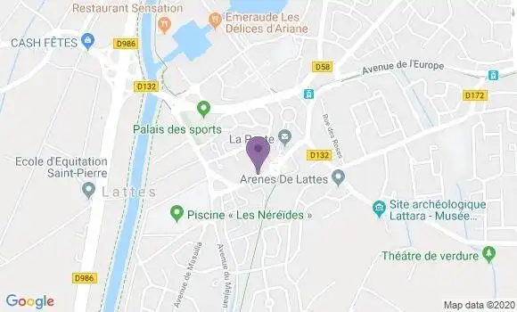 Localisation Lattes - 34970