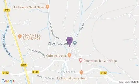 Localisation Laurens Bp - 34480