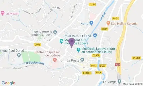 Localisation Lodeve - 34700