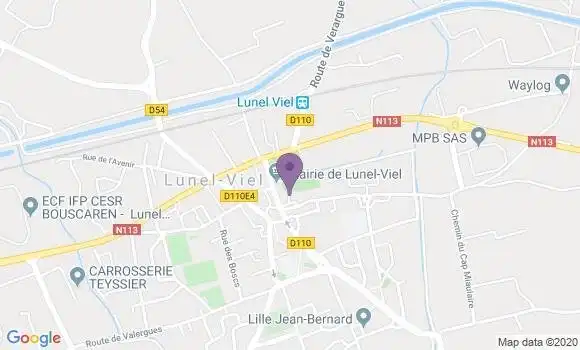 Localisation Lunel Viel Bp - 34400