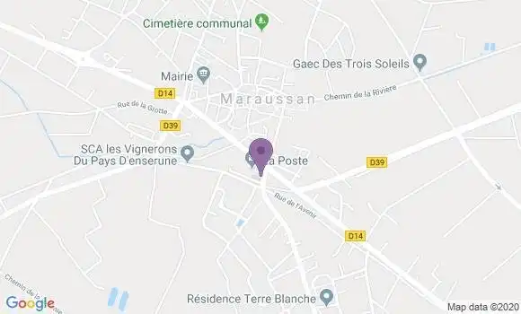 Localisation Maraussan Bp - 34370