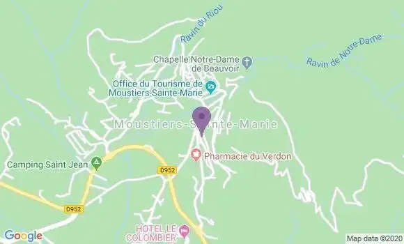 Localisation Moustiers Sainte Marie - 04360