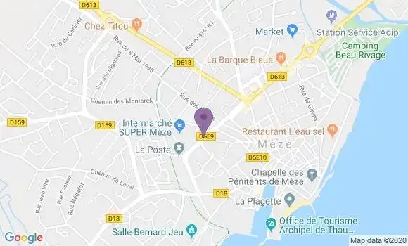 Localisation Meze - 34140