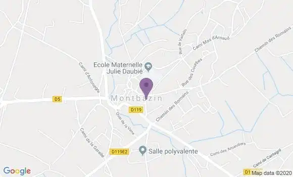 Localisation Montbazin Bp - 34560