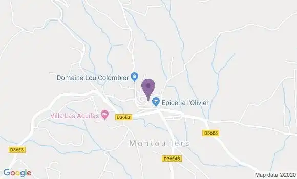 Localisation Montouliers Ap - 34310