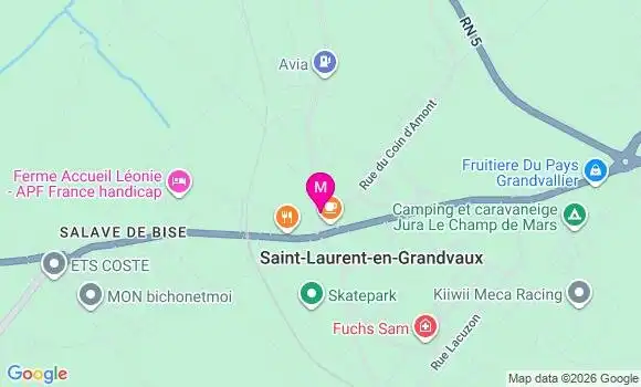Localisation Saint Laurent en Grandvaux - 39150
