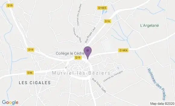 Localisation Murviel les Beziers - 34490