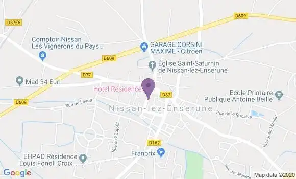 Localisation Nissan lez Enserune - 34440