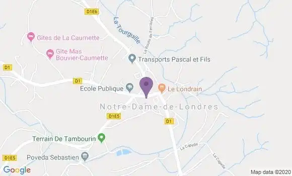 Localisation Notre Dame de Londres Ap - 34380