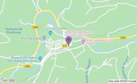 Localisation Olargues - 34390