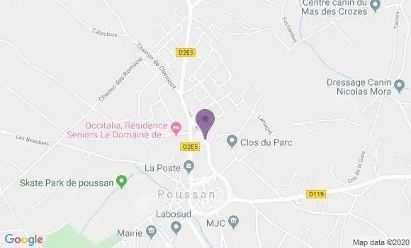 Localisation Poussan - 34560