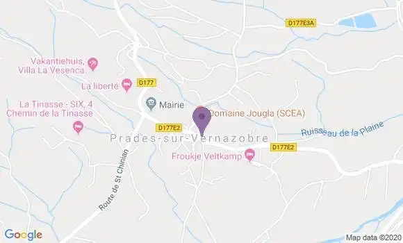 Localisation Prades sur Vernazobre Ap - 34360