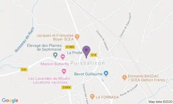 Localisation Puissalicon Bp - 34480