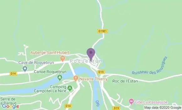 Localisation Roquebrun Bp - 34460