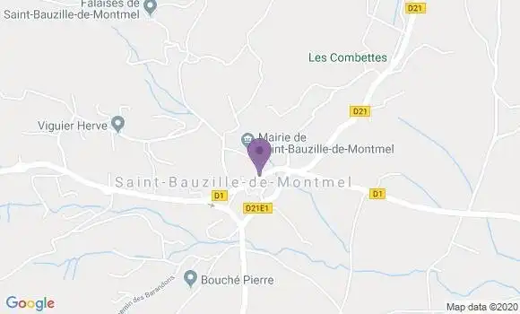 Localisation Saint Bauzille de Montmel Ap - 34160