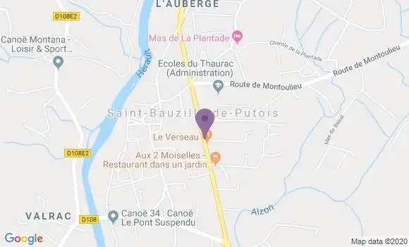 Localisation Saint Bauzille de Putois Bp - 34190