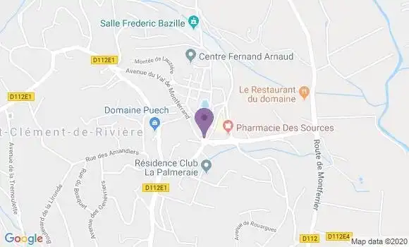 Localisation Saint Clement de Riviere Bp - 34980