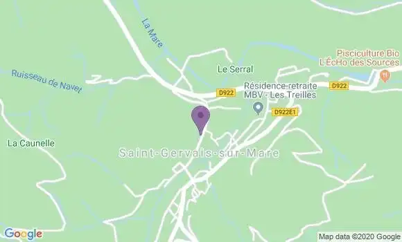 Localisation Saint Gervais sur Mare Bp - 34610
