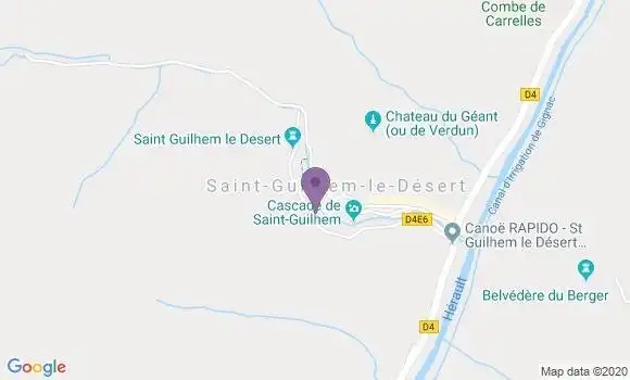 Localisation Saint Guilhem le Desert Ap - 34150