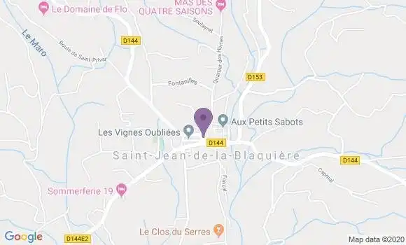 Localisation Saint Jean de la Blaquiere Ap - 34700
