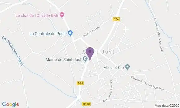 Localisation Saint Just Bp - 34400