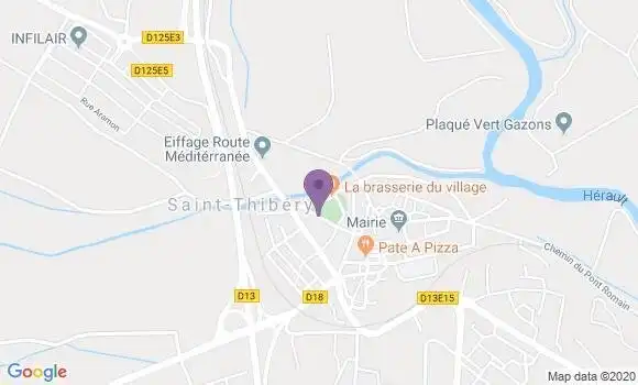 Localisation Saint Thibery - 34630