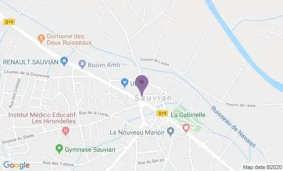 Localisation Sauvian Bp - 34410