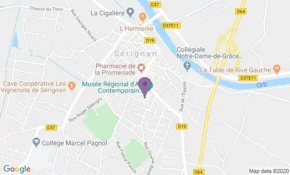Localisation Serignan - 34410