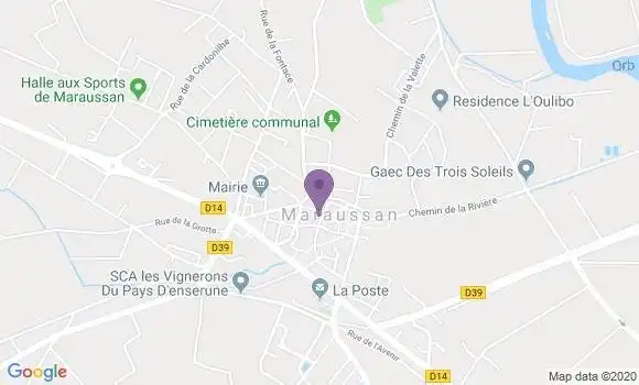 Localisation Thezan les Beziers Bp - 34490