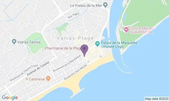 Localisation Valras Plage - 34350