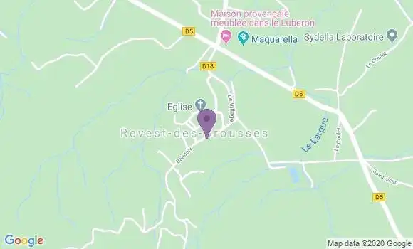 Localisation Revest des Brousses Ap - 04150