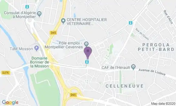Localisation Montpellier Celleneuve - 34080