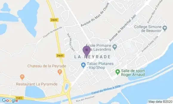 Localisation Frontignan la Peyrade Bp - 34110