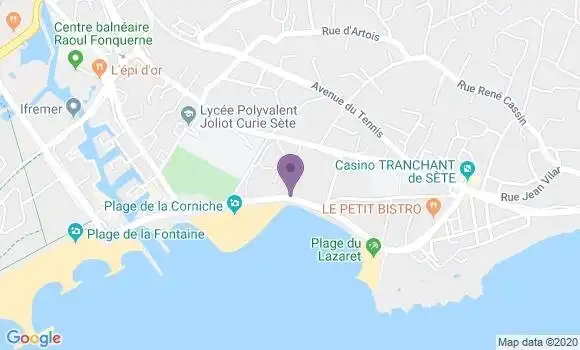 Localisation Sete la Corniche - 34200