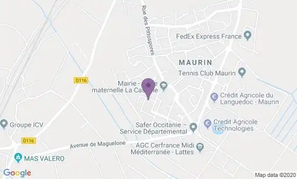 Localisation Lattes Maurin Bp - 34970